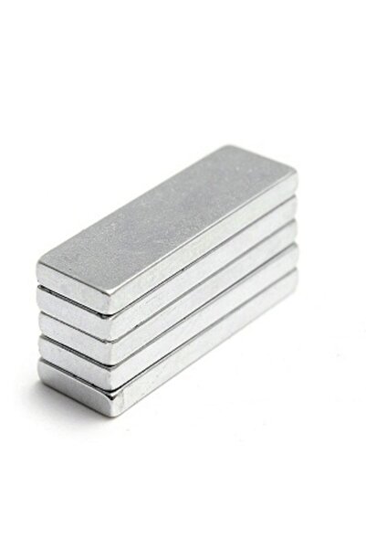 Dünya Magnet 5 Adet 30mm X 10mm X 3mm Köşeli Süper Güçlü Neodyum Mıknatıs