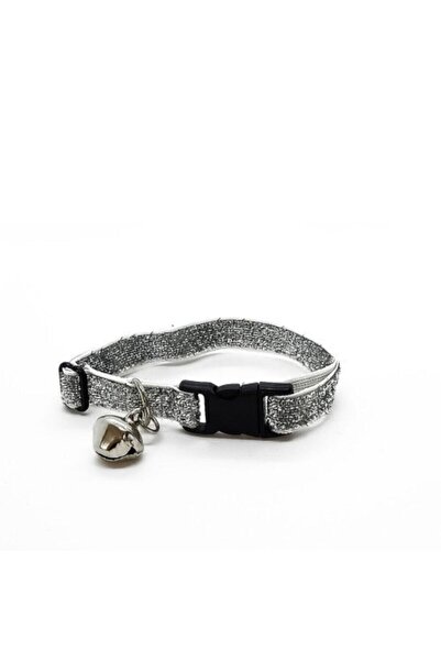 Şirin Simli Kedi Boyun Tasması Gri