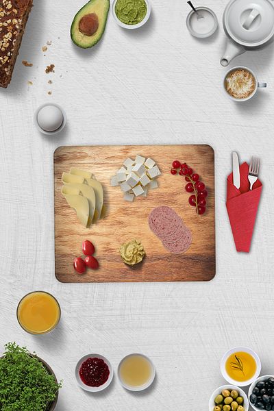 Decorita Set of 2| Glass Plate - Breakfast Plate - Cake Plate| Wooden Look| 29cm X 34cm