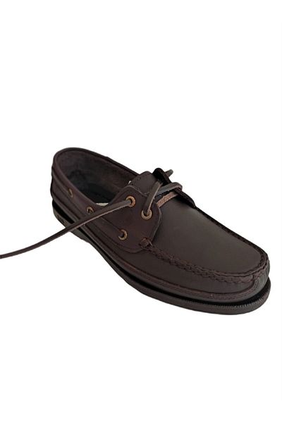 Arasmoda Men's Dark Brown Genuine Leather Casual Shoes