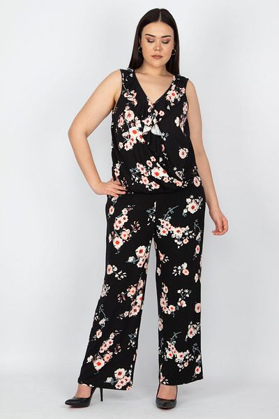 Şans Plus Size Jumpsuit - Black - Regular fit