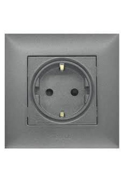 Legrand Raventi Titanium Grounded Socket 768814