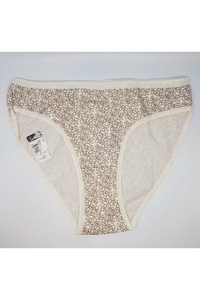 Tutku Γυναικεία σλιπ μπικίνι με καφέ σχέδιο Betül 12 Pack 532
