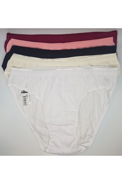 Tutku Women's Jacquard Bikini Panties Mixed Color Package 67912