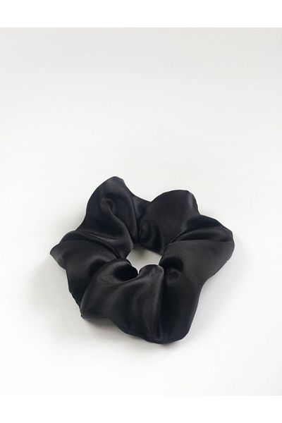 Woollyland Cataramă pentru scrunchie din satin negru