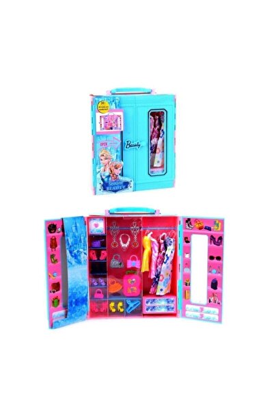 Kayyum Oyuncak Kayyum Beauty Fashion Çantalı Giysi Dolabı 30 Parça