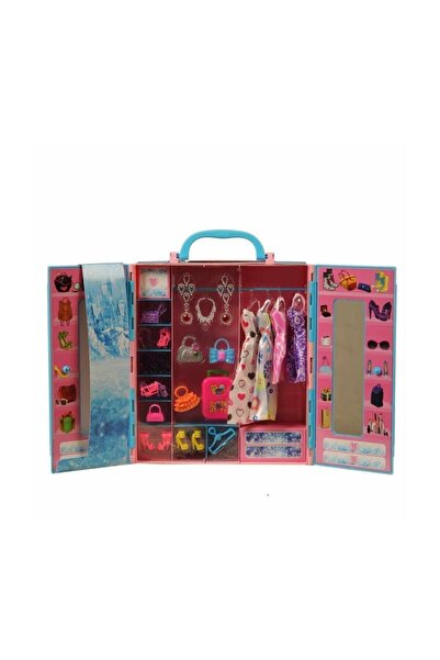 Kayyum Oyuncak Kayyum Beauty Fashion Çantalı Giysi Dolabı 30 Parça