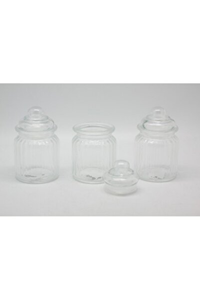 BY STORE Fame Kitchen - 3-Piece Glass Spice Rack Flour Set 346