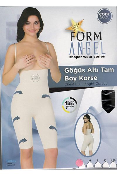 Form Angel Black 5020 Long Corset