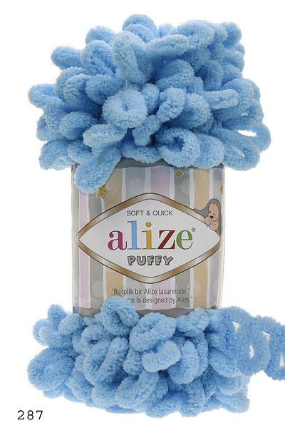 Alize Subebek 5 τεμάχια Puffy Hand Knitting Yarn 287 Τυρκουάζ