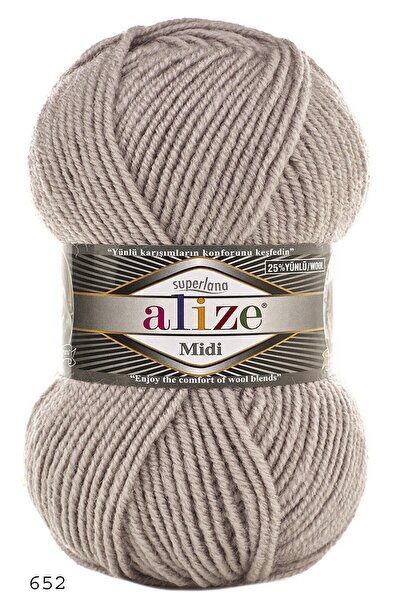 Alize Duman Superlana Middy 652 Прежда за ръчно плетене (5-ПАКЕТ)