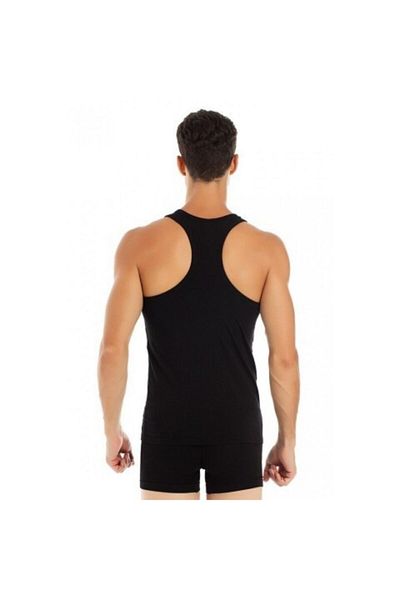Berrak Men's Rib Rambo Black Tank Top 3-Piece