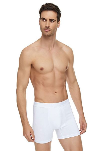 Tutku Men's Elastane White Boxers Elite 1251 Model