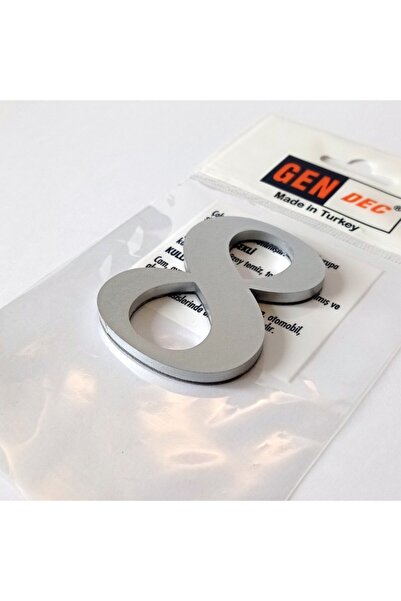 Adhesive Metallic Grey Door Number 7 cm No:8