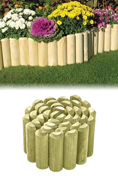 Binbirreyon Ahşap Bahçe Bordürü Çiçek Çiti Emprenye Ahşap 15x180cm Ad045