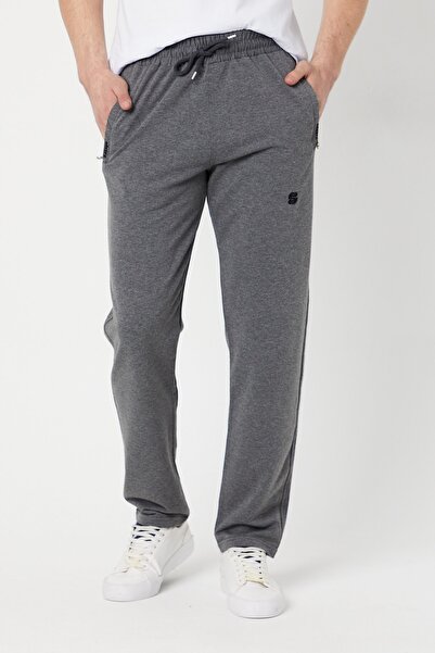 DawRazz Ανδρικό αθλητικό παντελόνι με ελαστική μέση, τσέπη πίσω, φερμουάρ, συμπαγές χτενισμένο βαμβάκι