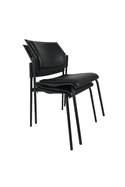 GOLDSİT Goldsit Candy Sandalye 40 B (SİYAH DERİ) - 2 'li Set