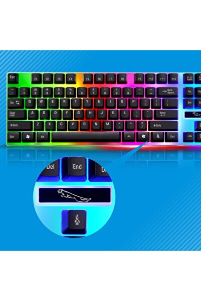 Ally Mobile Ally G21b Usb Led Işıklı Oyuncu Klavye Ve Mouse Set Siyah