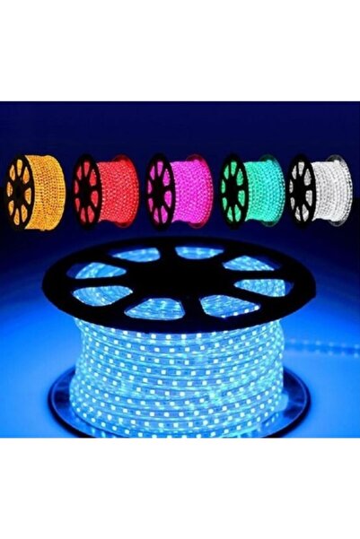 Forlife 220v Hortum Şerit Led Işık Armatür 5050 3 Çip 60 Led Amber