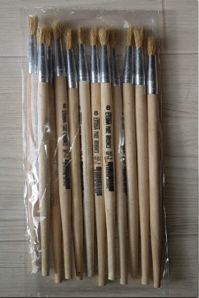 FırsatYapıMarket هوبي فرشاة ارت فنية بشعيرات طبيعية رقم: 8 // 12 قطعة