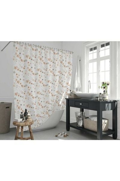 Jackline Κουρτίνα μπάνιου Διπλή Φτερού 2x110x200 cm 6812