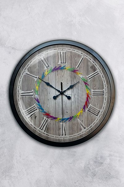 Kasva Concept Gift 40 cm Black Metal Cool Wall Clock