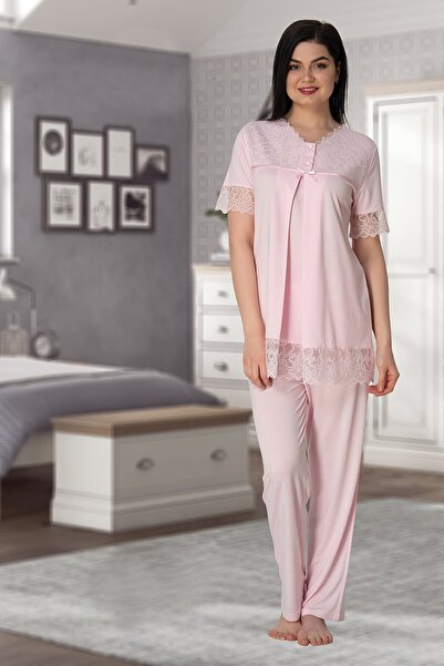 kaktüslohusa Mayss Collections 5042 - Σετ ροζ πιτζάμες εγκυμοσύνης