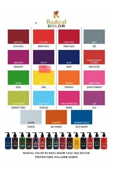Radical Radıcal Color Sac Boyası Mor 250ml
