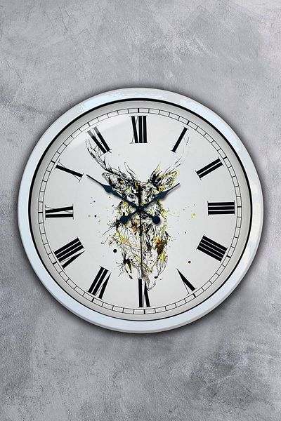 Kasva Concept Gift 40 cm White Metal Artistic Wall Clock