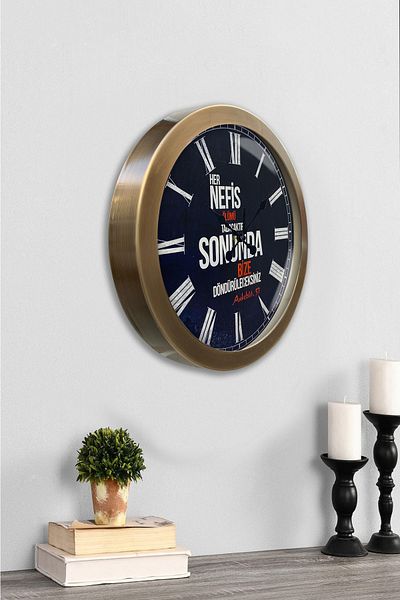 Kasva Concept Gift 36 cm Antique Metal Promise Wall Clock