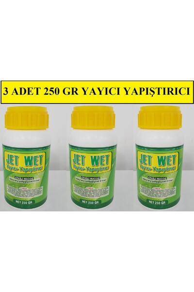 jet wet Yayıcı Yapıştırıcı Ph Düzenleyici İlaç Gübre Etki Artırıcı 3 Adet 250 gr