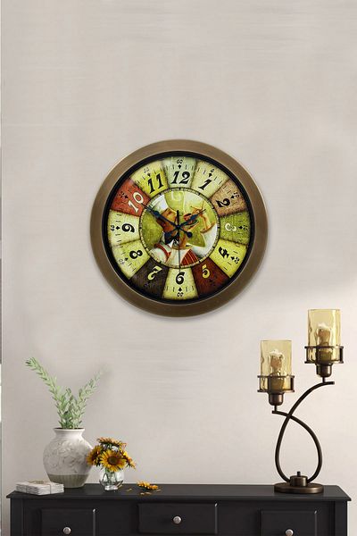 Kasva Concept Gift 36 cm Antique Metal Chef Wall Clock