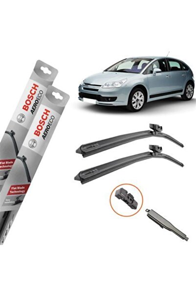 Bosch Citroen C4 Muz Silecek Takımı Ön Aeroeco 2005-2009