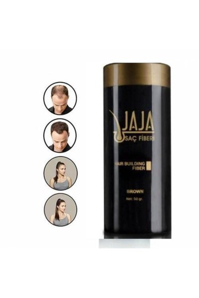 Jaja Koyu Kahve Dark Brown Saç Fiberi Topik | 50 gr & Doğal Görünüm Desteği