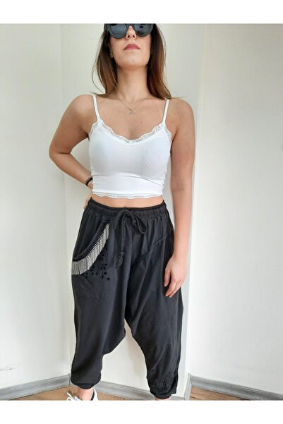 Mom Chic Zincirli Şalvar Pantolon Kadın