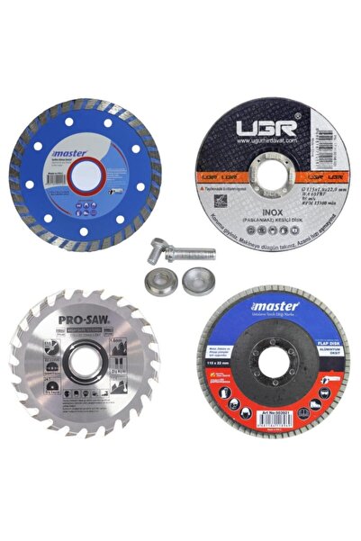 Master مجموعة أقراص قطع بلاط الحديد والرخام المعدني والخشب والجرانيت (5 قطع)