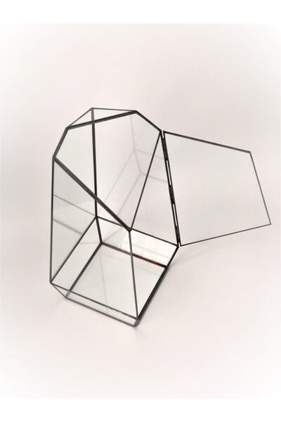 verteks Antrasit Dekoratif Cam Fanus