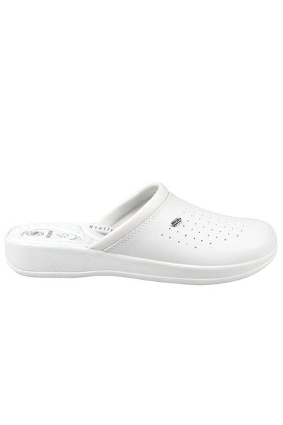 GEZER Men's Orthopedic (4 Point) Hospital & Work White Sabo Slippers