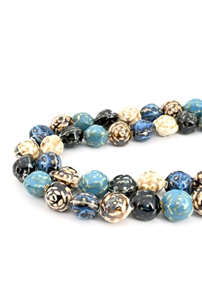 Selvi Konsept Otantik Seramik Takı Boncuğu Gül Karışık Renkli 18 Mm 5 Adet