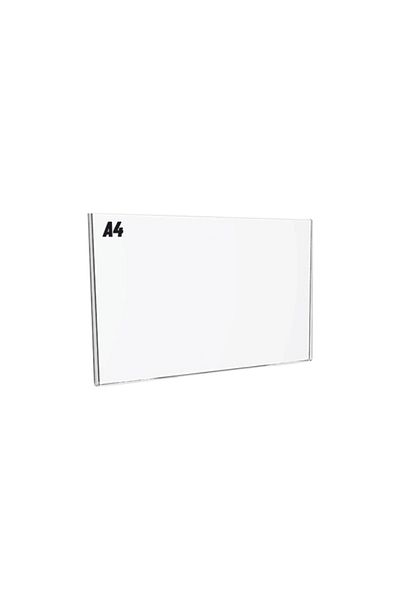 BESTOCLASS A4 U Type Horizontal Table Top Pack of 50 / Transparent Plexi Foiling / Brochure Holder