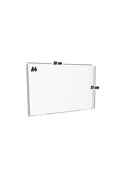 BESTOCLASS A4 U Type Horizontal Table Top Pack of 50 / Transparent Plexi Foiling / Brochure Holder