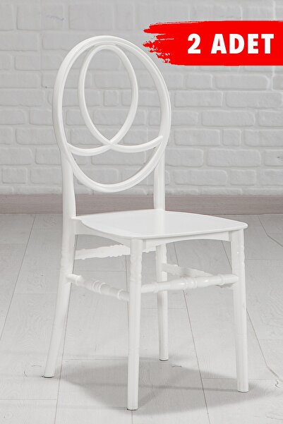 MOBETTO Phoenix 2 Adet Mutfak Sandalye -beyaz