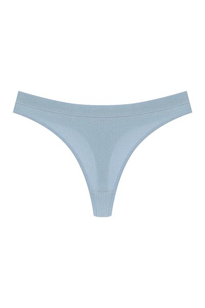 HNX 3-Piece Cotton Corded Textured Waist Elastic Women's Thong Panties