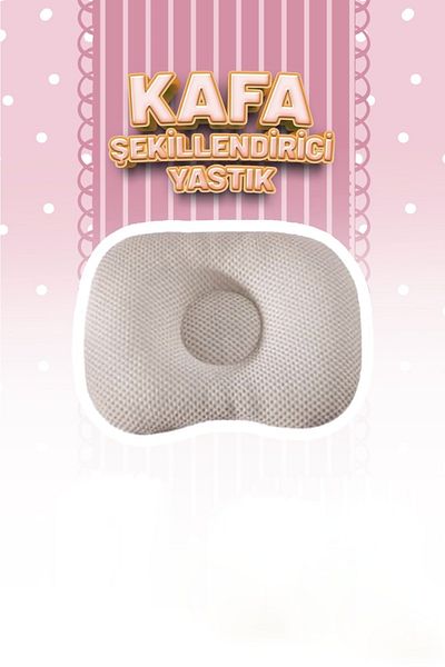 Çınar Reklam & Dış Ticaret Head Pillow Gray Baby Head Pillow, Head Pillow, Baby Pillow, Cotton Fabric Flat Head Pillow