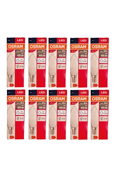 Osram Led Value 4,9w 6500k Beyaz Işık 470lm E14 Mum 10 Lu Paket