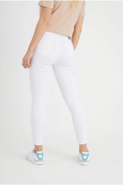 LİMABEL Γυναικείο Ψηλόμεσο Λευκό Skinny Leg Lycra Flexible τζιν