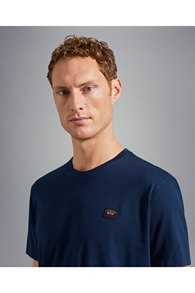 PAUL&SHARK Ανδρικό πλεκτό μπλουζάκι C.w. Βαμβάκι