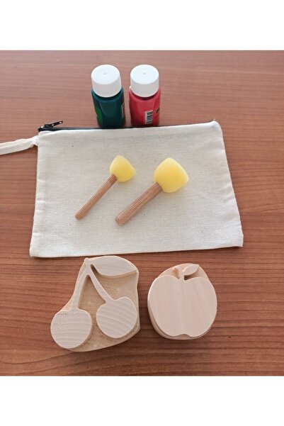 Moccotoys Montessori Meyveler Ahşap Baskı Seti