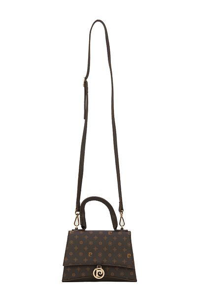 Pierre Cardin Braune Monogramm-Umhängetasche für Damen 05PO22K1598