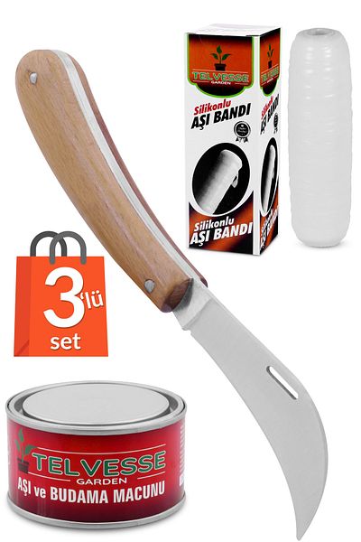 BURCU Vaccine Knife 19 Cm + Vaccine Paste + Vaccine Tape (Pack of 3)